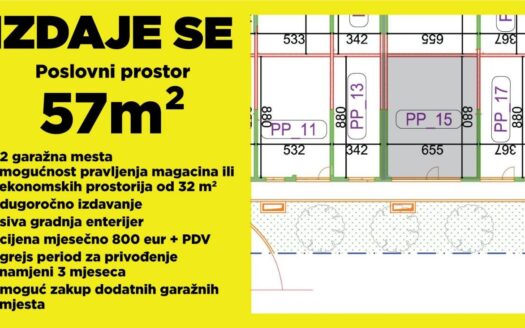 Office space for rent, Zabjelo, Podgorica